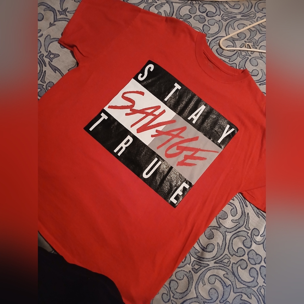 Red Graphic Tee with Bold Print